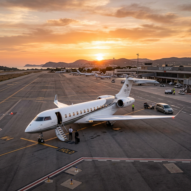 Luxury Private Jet at Ibiza Airport
